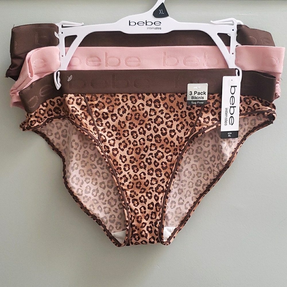 Bebe 3-pac Bikini Tag Free